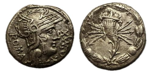 146   -  Fabia. Q. Fabius Maximus Eburnus. Denario. 127 a.C. Roma. (Ffc-693).