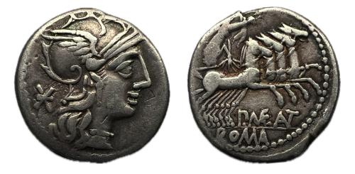 147   -  Maenia. Publius Maenius Antiacus. Denario. 132 a.C. Roma. (Ffc-831).