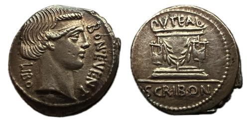 153   -  Scribonia. L. Scribonius Libo. Denario. 62 a.C. Roma. (Ffc-1102). (Craw-416/1a).