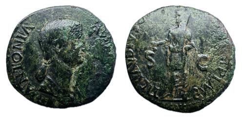 160   -  Antonia. Dupondio. 41-50 d.C. Roma. (Ric-I 92 (Claudio). (C-66). (Bmcre-166 (Claudio).