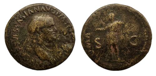 168   -  Vespasiano. Sestercio. 71 d.C. Roma. (Ric-II 1.190). (Bmcre-660/63). (C-419).