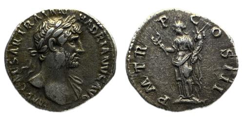 175   -  Adriano. Denario. 120-121 d. C.Roma. (117-138 d. C.) (RIC 83)