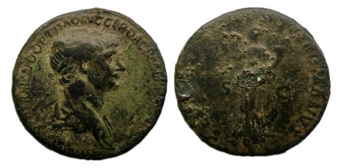 177   -  Trajano. Sestercio. 114-117 d.C. Roma. (RIC-672)