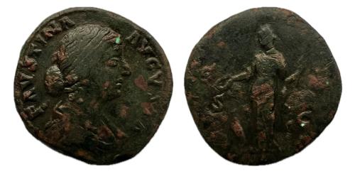 185   -  Faustina II. Sestercio. 161-176 d.C. Roma. (RIC 1645).