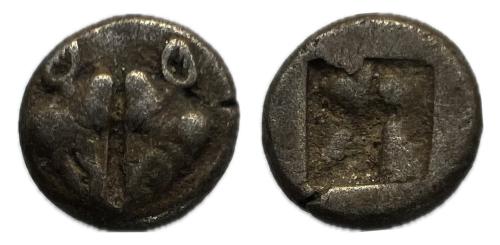 21   -  Lesbos. Diobolo. 500-450 a.C. (Klein KM 348; Rosen 543 ).