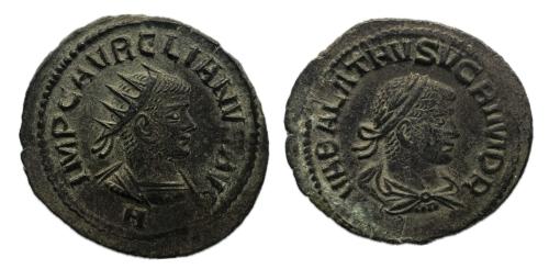 216   -  Aureliano y Vabalato. Antoniniano. . 270-272 d.C. Antioquía. (Ric-381).