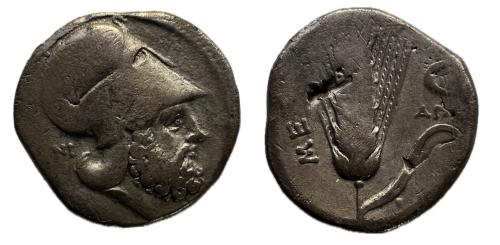 22   -  Lucania. Metapontion. Estátera. 340-330 a.C. (Sng Ans-432/42)