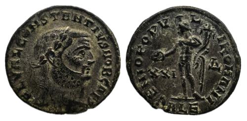 229   -  Constantino I. Follis. 293-305 d.C. Alejandría. (RIC 33a.)