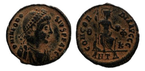 239   -  Teodosio II.Follis. 379-383 d.C. Antioquía. ( RIC 46e. )