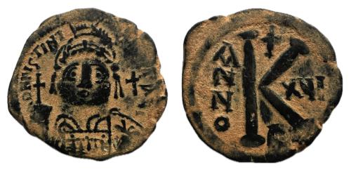 244   -  Justiniano I. 20 Nummi. RY 16 = AD 542/3. Nicomedia. (Sear-203).