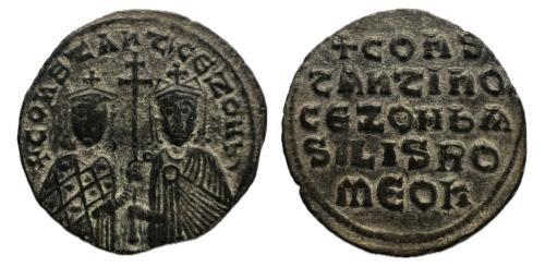 248   -  Constantino VII Porphyrogenitus con Zoe. Follis. 913-959 d.C.