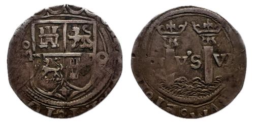 292   -  Juana y Carlos (1504-1555). 1 real. México. O. (Cal-150). Ag