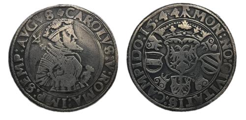 296   -  Carlos I (1516-1556). Taler. 1544. Kempten. . (Dav-9365)