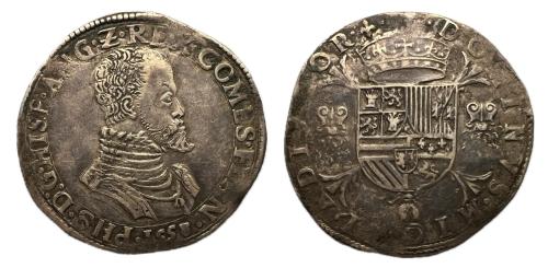 305   -  Felipe II (1556-1598). 1 escudo Felipe. 1558. Brujas. (Tauler-1191). (Vti-no cita)