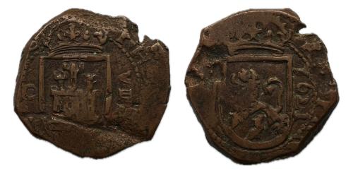 315   -  Felipe III (1598-1621). 8 maravedís. 1619. Cuenca. (Cal-1320). (Jarabo-Sanahuja-F-33)