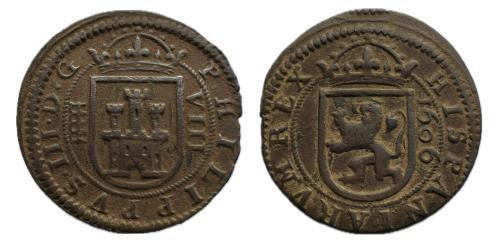 317   -  Felipe III (1598-1621). 8 maravedís. 1606. Segovia. (Cal-329). (Jarabo-Sanahuja D222)