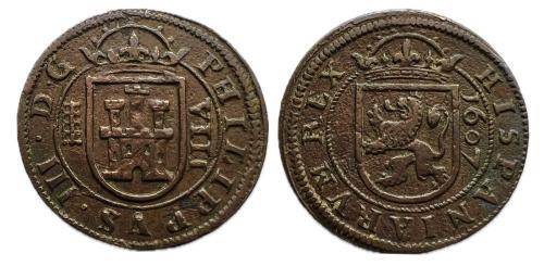 320   -  Felipe III (1598-1621). 8 maravedís. 1607. Segovia. (Cal-331). (Jarabo-Sanahuja-D223)