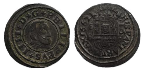 324   -  Felipe IV (1621-1665). 16 maravedís. 1662. Segovia. BR. (Cal-488)