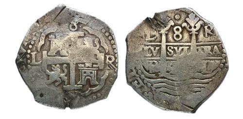 337   -  Carlos II (1665-1700). 8 reales. 1691. Lima. R. (Cal-234).