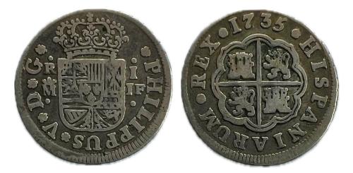 341   -  Felipe V (1700-1746). 1 real. 1735. Madrid. JF. (Cal-450)