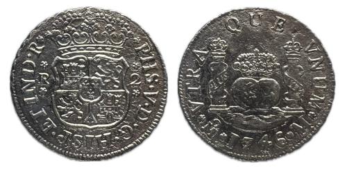 343   -  Felipe V (1700-1746). 2 reales. 1746. México. M. (Cal 2019-836)