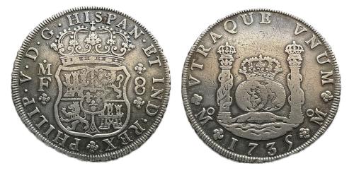 344   -  Felipe V (1700-1746). 8 reales. 1735. México. MF. (Cal-1143)