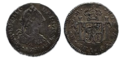 358   -  Carlos III (1759-1788). 1/2 real. 1787. Guatemala. M. (Cal-108)