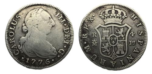 374   -  Carlos III (1759-1788). 4 reales. 1776. Madrid. PJ