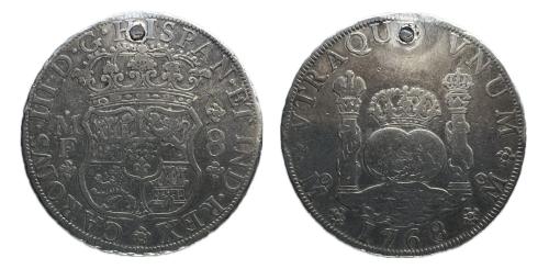 375   -  Carlos III (1759-1788). 8 reales. 1768. México. MF. (Cal-1094)