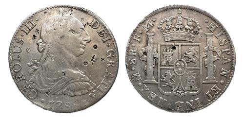 380   -  Carlos III (1759-1788). 8 reales. 1788. México. FM. (Cal-1132)