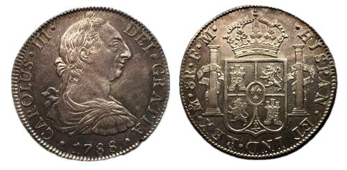 383   -  Carlos III (1759-1788). 8 reales. 1788. México. FM. (Cal-1132)