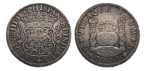 386   -  Carlos III (1759-1788). 8 reales. 1771. México. FM. (Cal-1103)