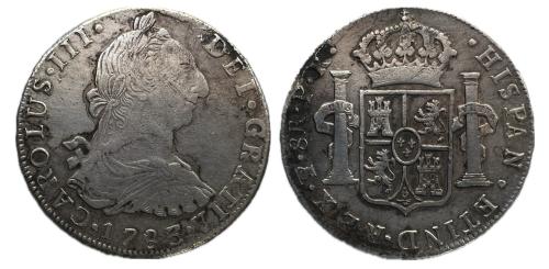 387   -  Carlos III (1759-1788). 8 reales. 1783. Potosí. PR. (Cal-1186)