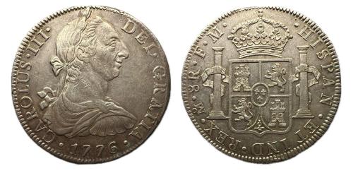 388   -  Carlos III (1759-1788). 8 reales. 1776. México. FM. (Cal-1110)