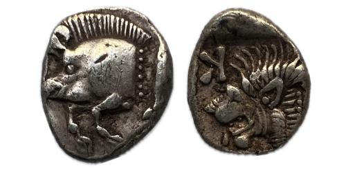 40   -  Misia. Kyzicos. Óbolo. 480-450 a.C. (Gc-3850).