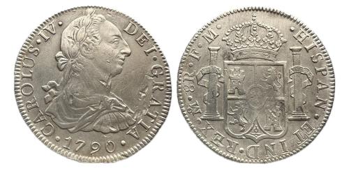 402   -  Carlos IV (1788-1808). 8 reales. 1790. México. FM. (Cal-951)