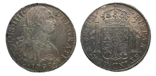 405   -  Carlos IV (1788-1808). 8 reales. 1792. México. FM. (Cal 2008-685)