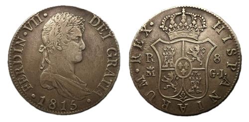 439   -  Fernando VII (1808-1833). 8 reales. 1815. Madrid. GJ. (Cal-1269)