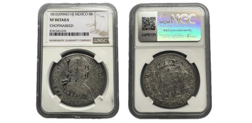 440   -  Fernando VII (1808-1833). 8 reales. 1810/09. México. HJ. (Cal-1314)