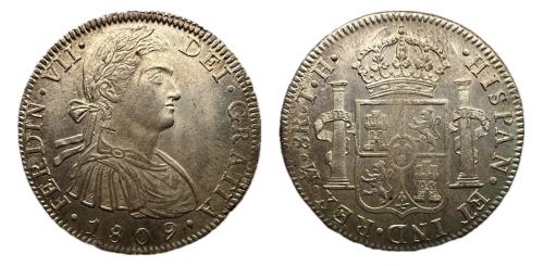 441   -  Fernando VII (1808-1833). 8 reales. 1809. México. TH. (Cal-1308)