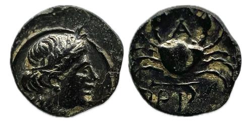 46   -  Misia. Príapos. Bronce. 300-200 a.C. (SNG Arikantürk 1096-101).