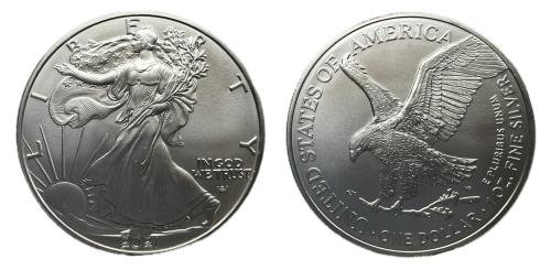 519   -  Estados Unidos. Walking Liberty. 2021. (UC-366) 1 Onza. Ag. 31,11 g. "American Silver Eagle" (Bullion Coin).