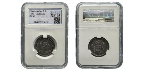 527   -  Guatemala. 2 reales. 1896. (Km-167).