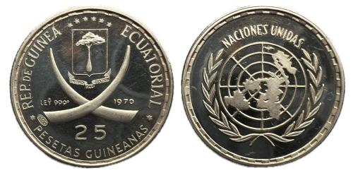 528   -  Guinea Ecuatorial. 25 pesetas. 1970. (Km-6).