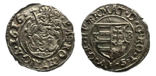 529   -  Hungría. Matias II. Denar. 1616. KB.