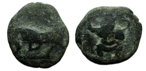 95   -  Ebusus. 1/4 calco. 200-100 a.C. Ibiza. (Abh-923). (Acip-719). (MIB-16/40).